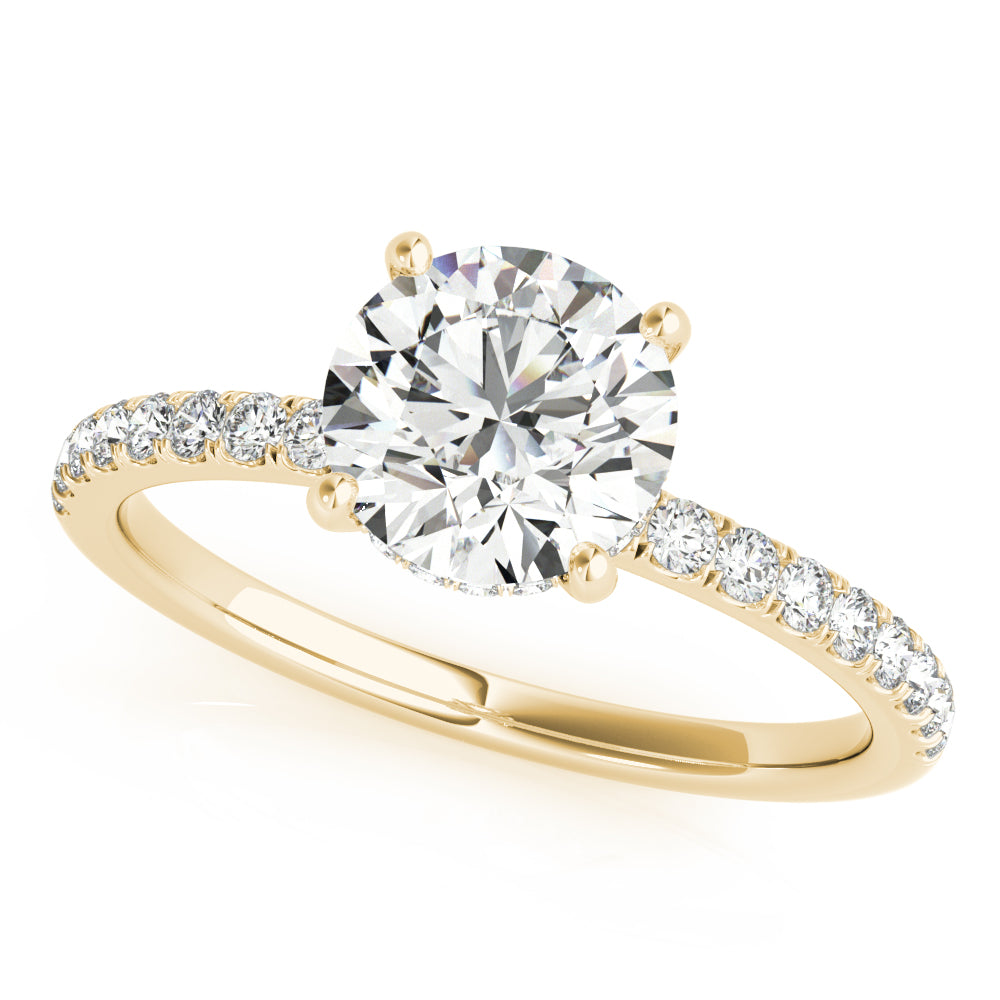 Petite Pavé Diamond Engagement Ring (1/4 ct. tw.)