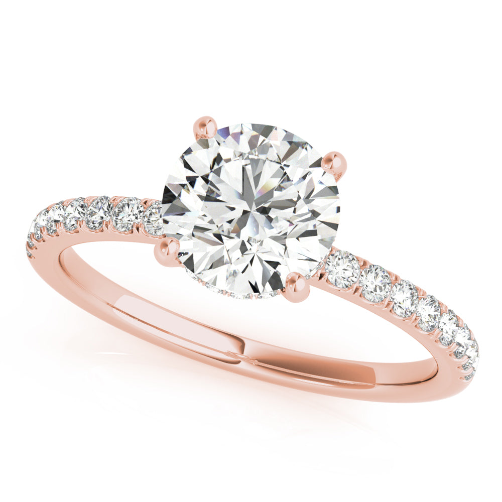 Petite Pavé Diamond Engagement Ring (1/3 ct. tw.)