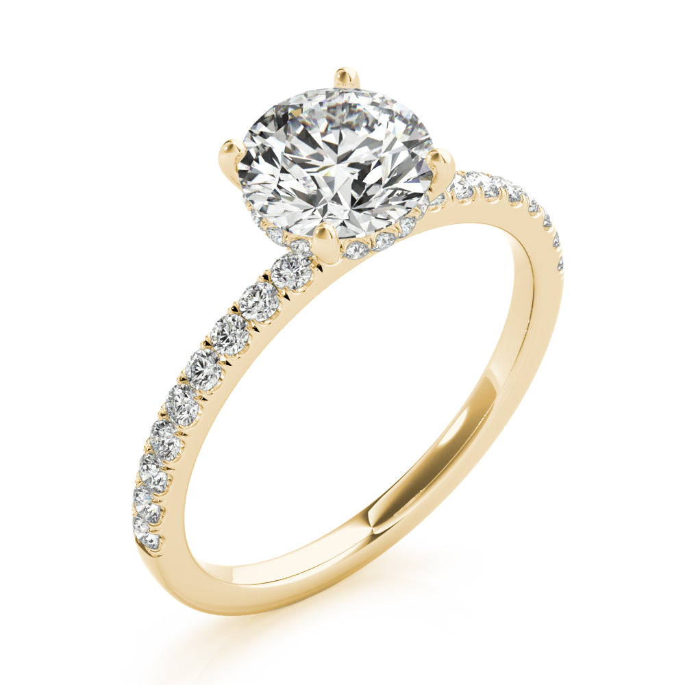 Petite Pavé Diamond Engagement Ring (1/4 ct. tw.)