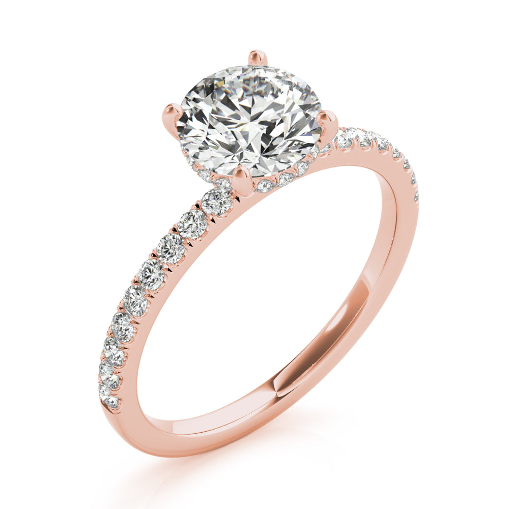 Petite Pavé Diamond Engagement Ring (1/4 ct. tw.)