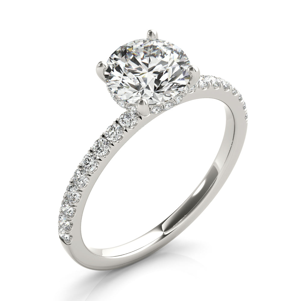 Petite Pavé Diamond Engagement Ring (1/4 ct. tw.)