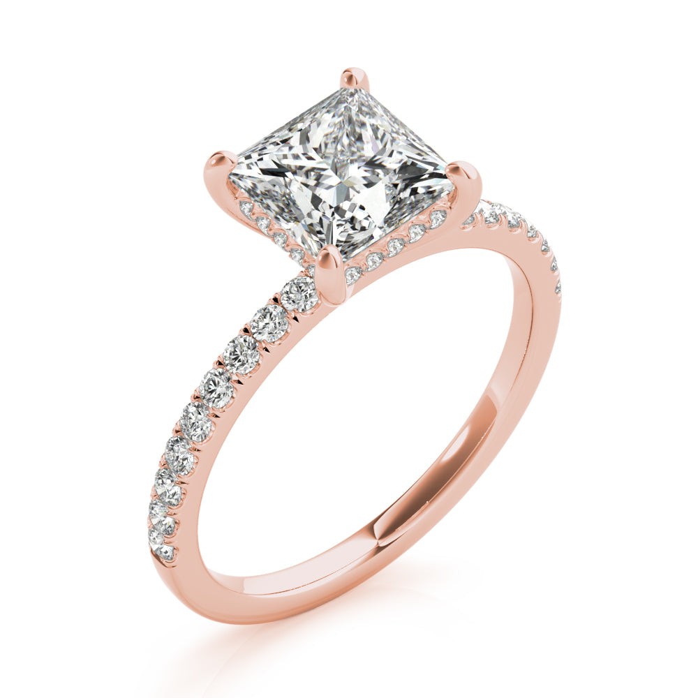 Petite Pavé Diamond Engagement Ring (1/4 ct. tw.)