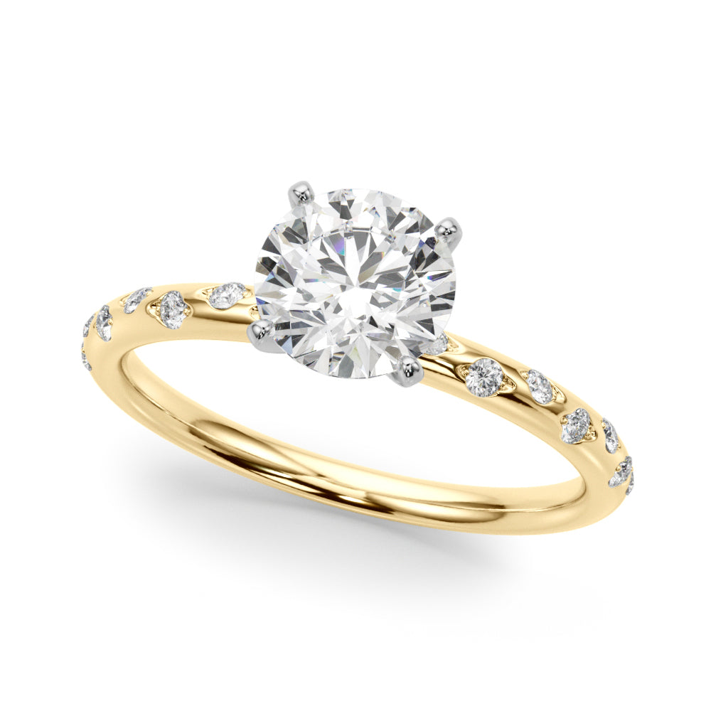 Modern Flush-Set Diamond Engagement Ring (1/15 ct. tw.)