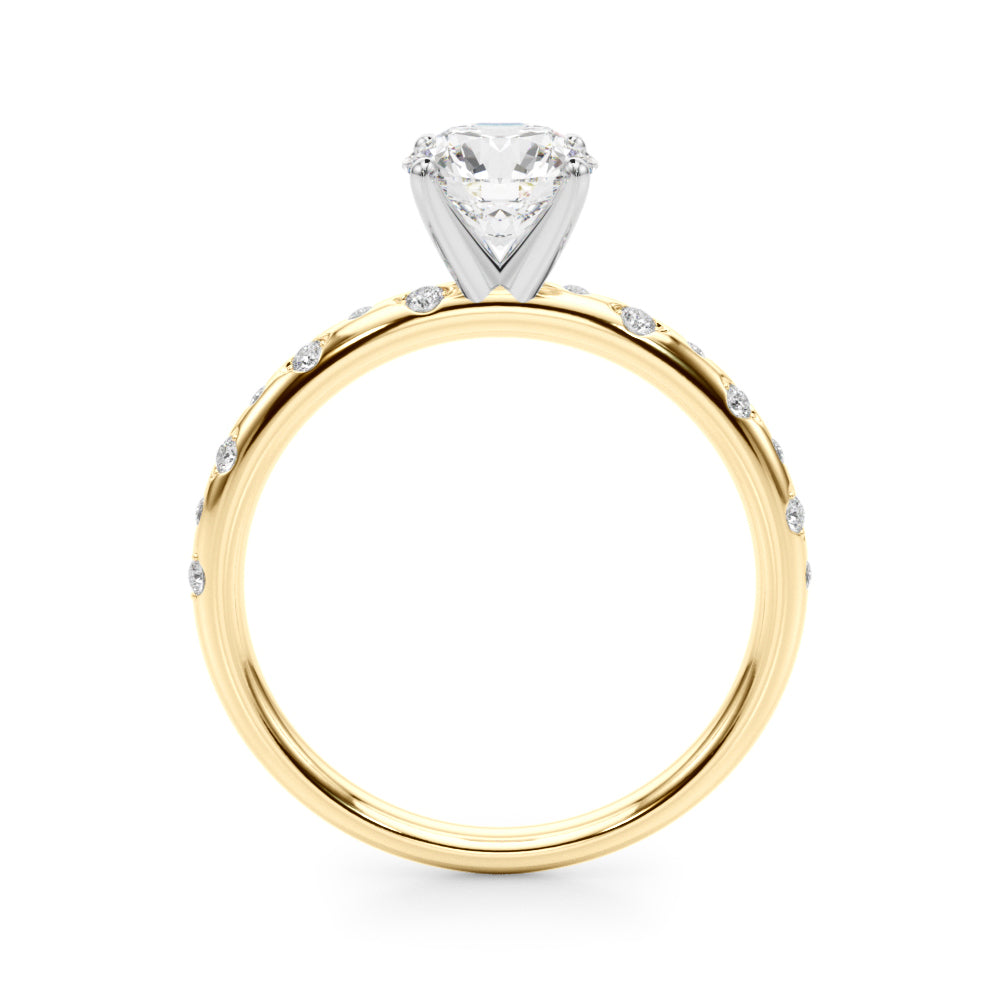 Modern Flush-Set Diamond Engagement Ring (1/15 ct. tw.)