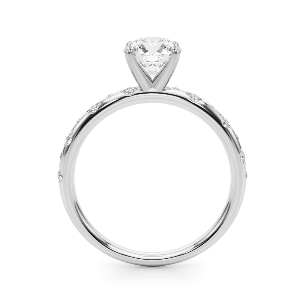 Modern Flush-Set Diamond Engagement Ring (1/15 ct. tw.)