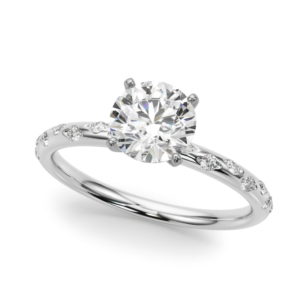 Modern Flush-Set Diamond Engagement Ring (1/15 ct. tw.)
