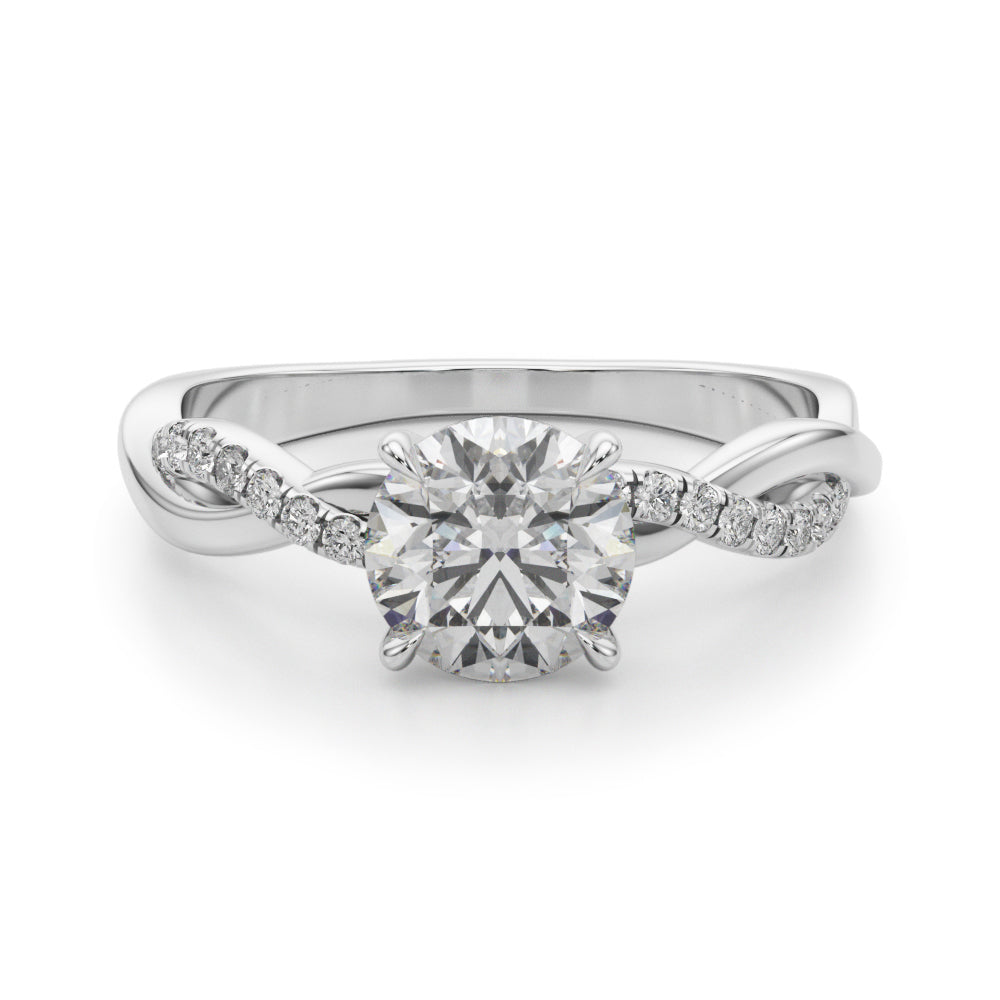 Twist Diamond Engagement Ring | (1 1/2 ct. tw.)
