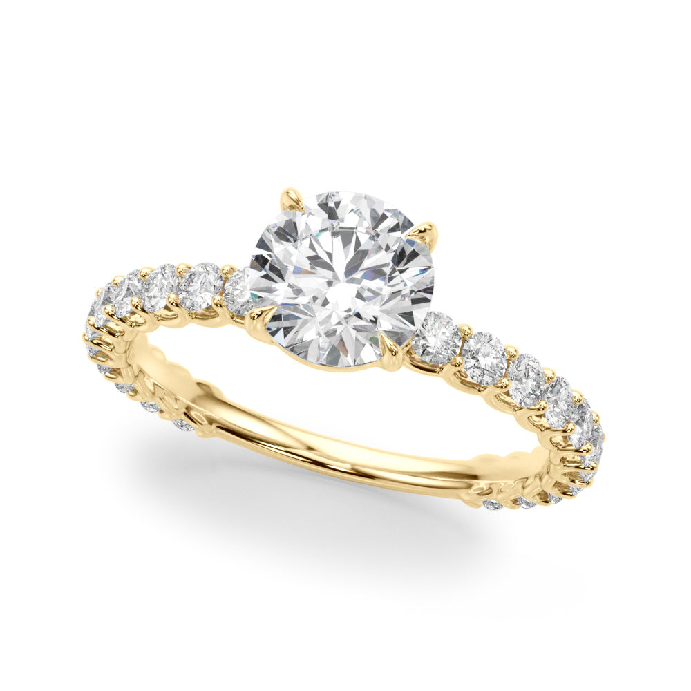Petite Pavé Diamond Engagement Ring (1/3 ct. tw.)