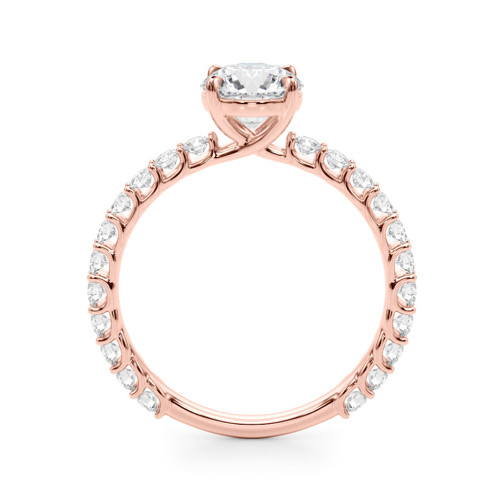 Petite Pavé Diamond Engagement Ring (1/3 ct. tw.)