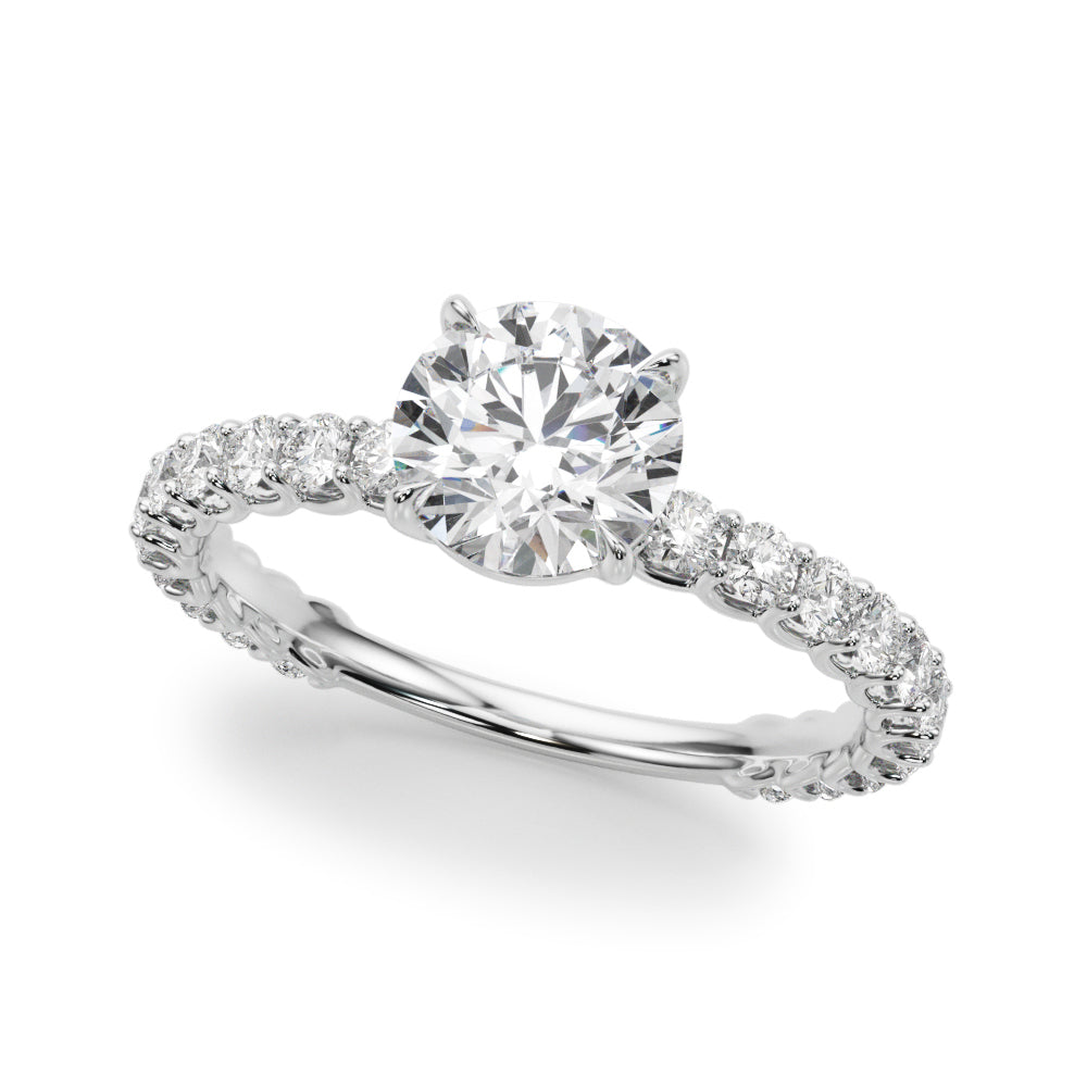 Petite Pavé Diamond Engagement Ring (1/3 ct. tw.)