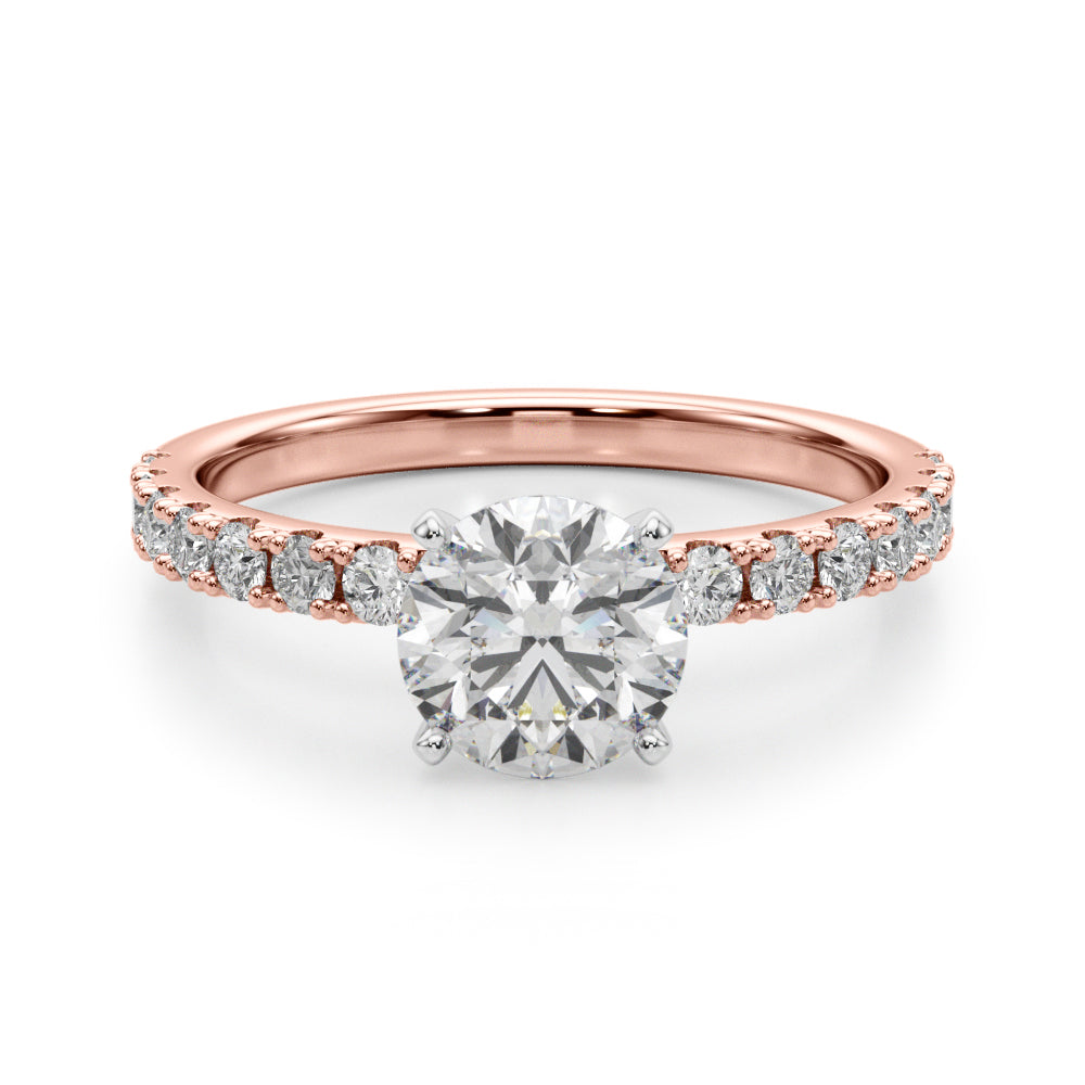 Petite Pavé Diamond Engagement Ring (3/8 ct. tw.)