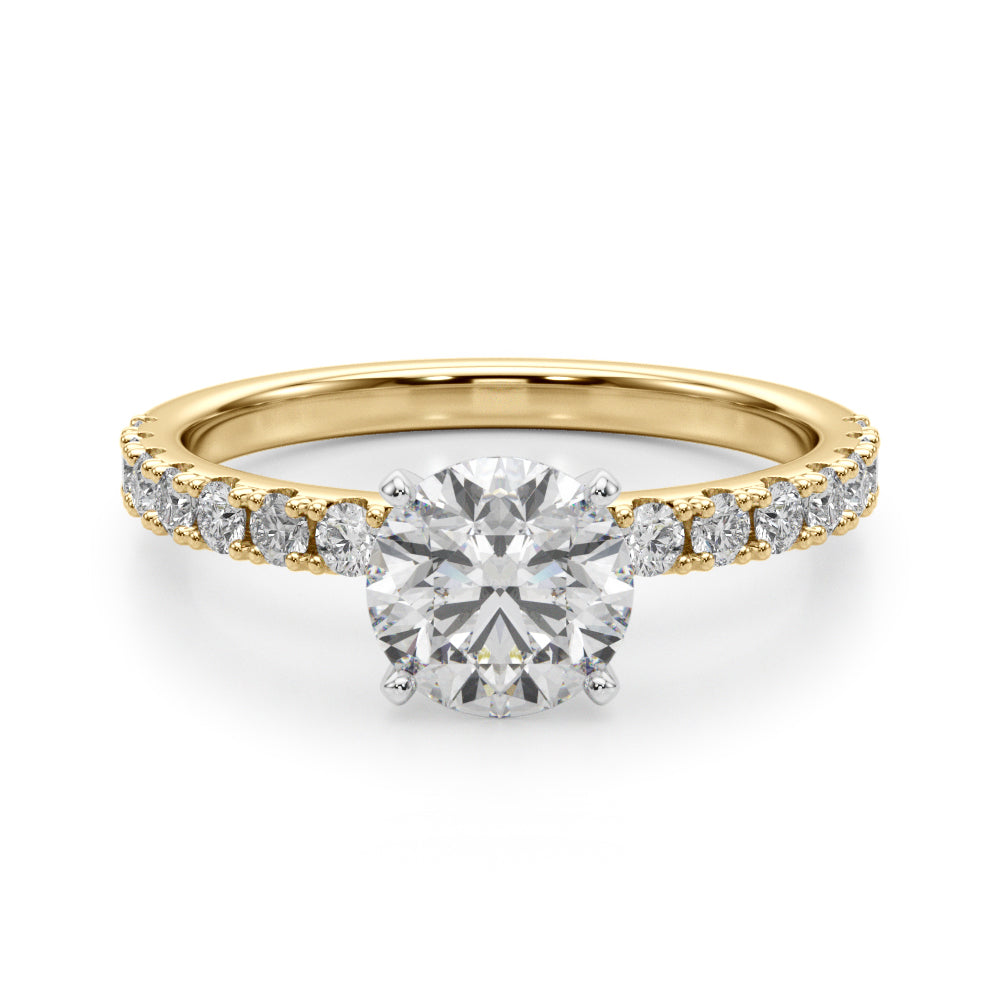 Petite Pavé Diamond Engagement Ring (3/8 ct. tw.)