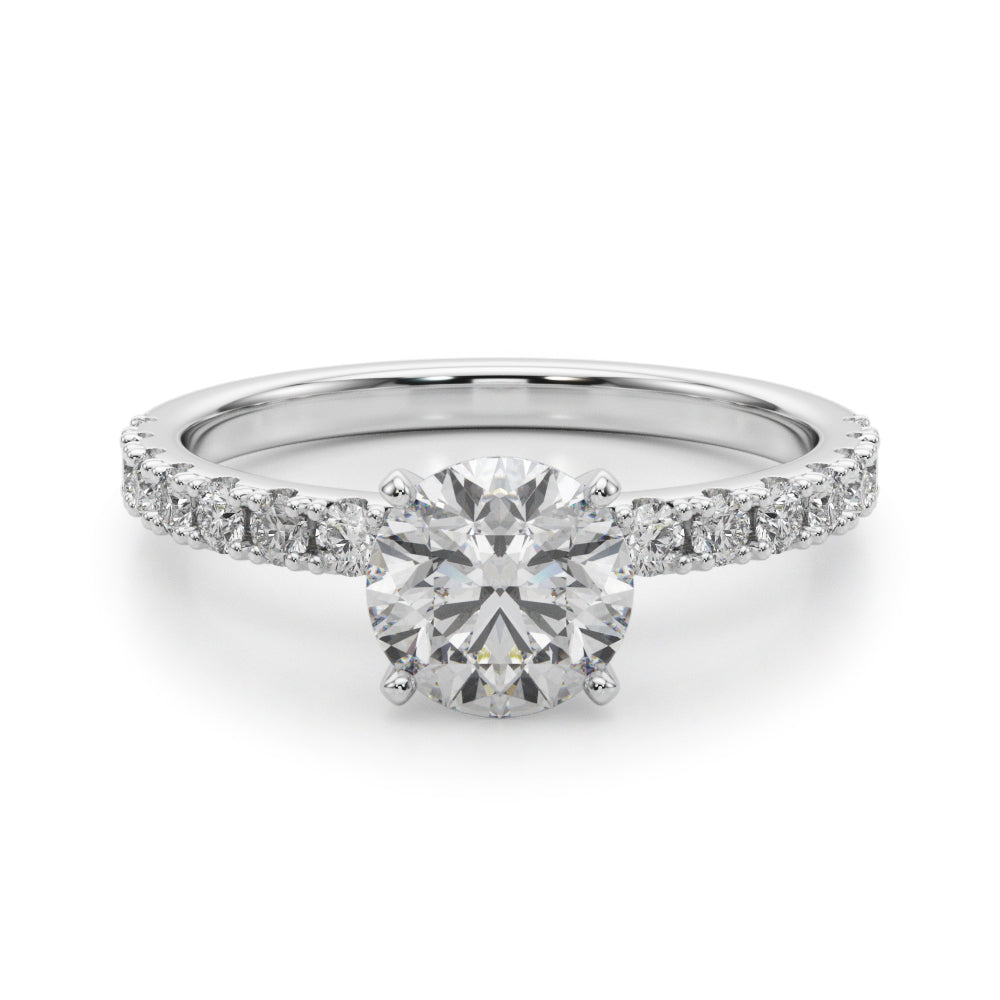 Petite Pavé Diamond Engagement Ring (3/8 ct. tw.)