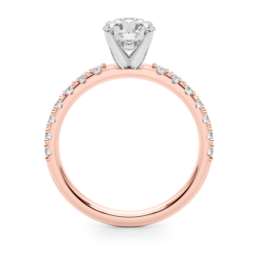 Petite Pavé Diamond Engagement Ring (3/8 ct. tw.)