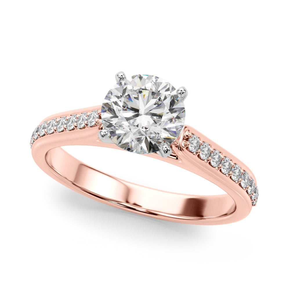 Petite Pavé Diamond Engagement Ring (1/5 ct. tw.)