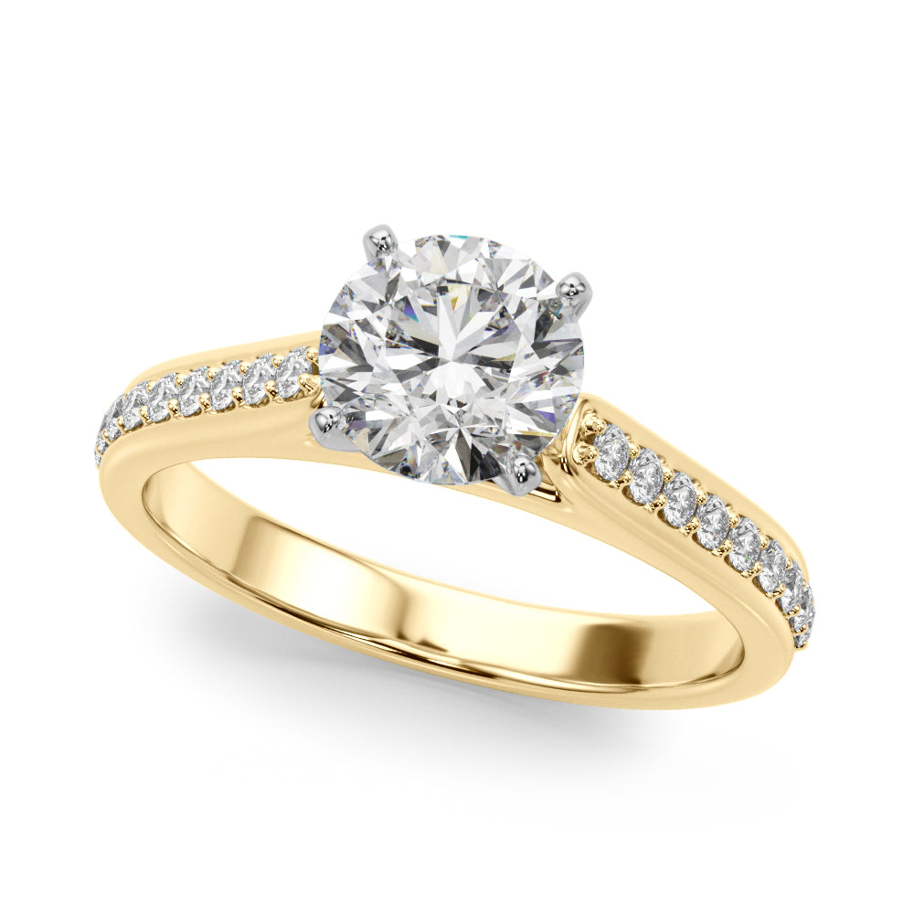Petite Pavé Diamond Engagement Ring (1/5 ct. tw.)