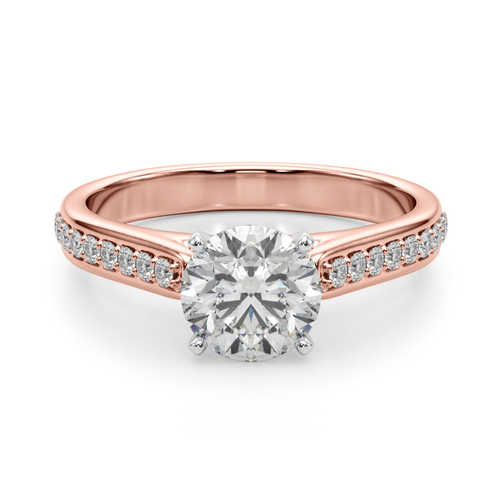 Petite Pavé Diamond Engagement Ring (1/5 ct. tw.)