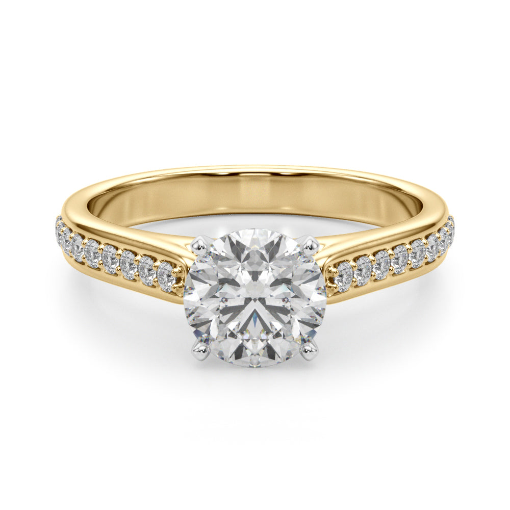 Petite Pavé Diamond Engagement Ring (1/5 ct. tw.)