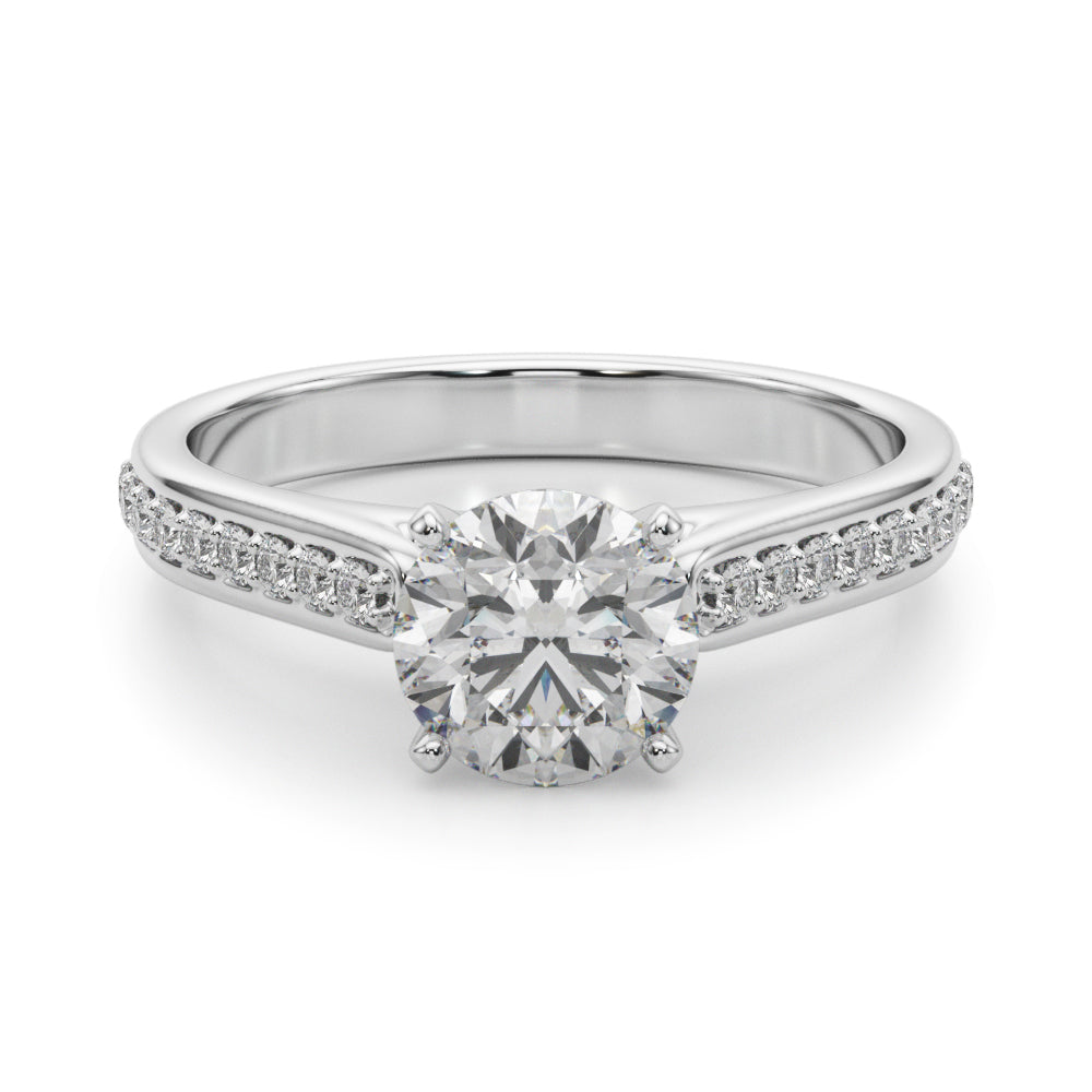 Petite Pavé Diamond Engagement Ring (1/5 ct. tw.)