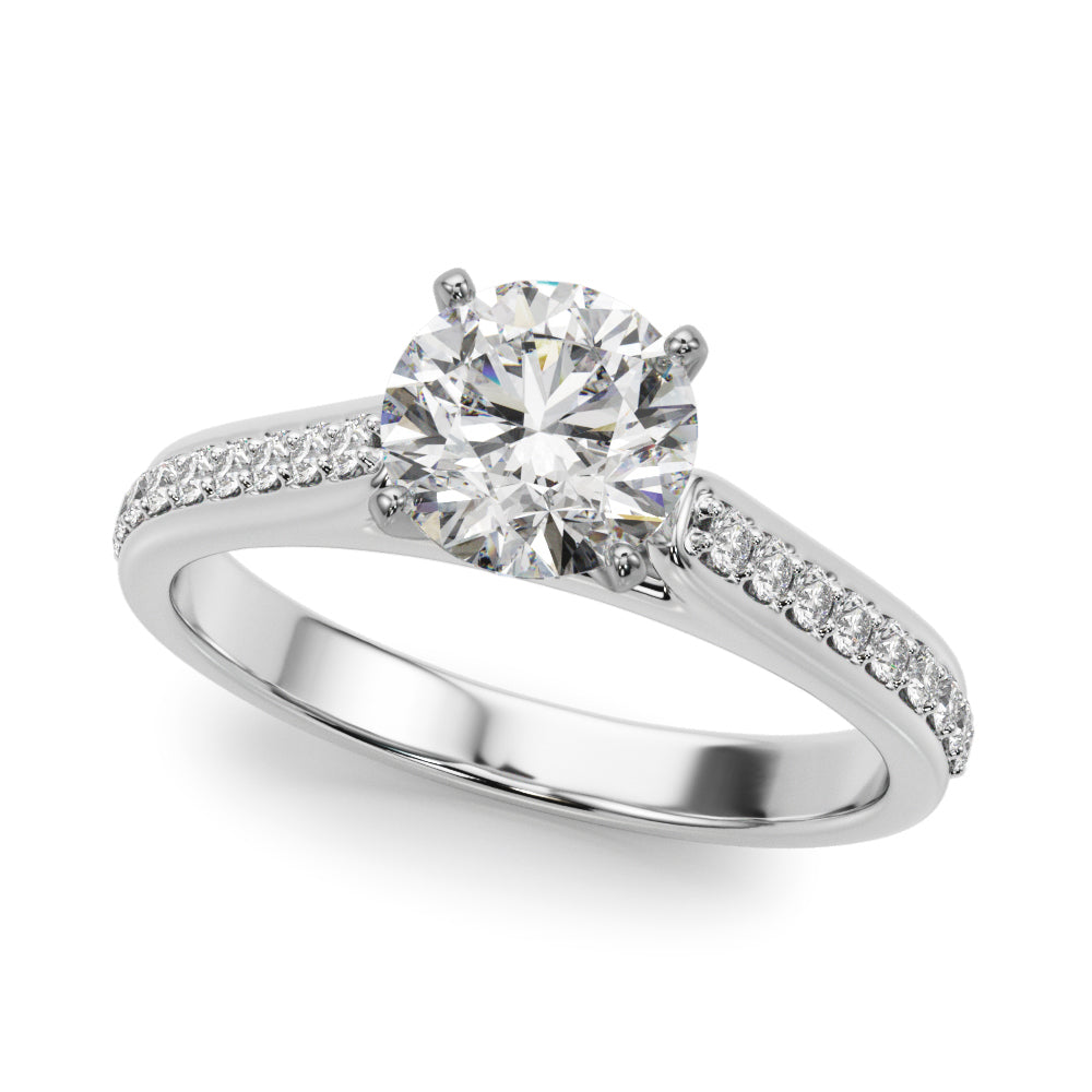 Petite Pavé Diamond Engagement Ring (1/5 ct. tw.)