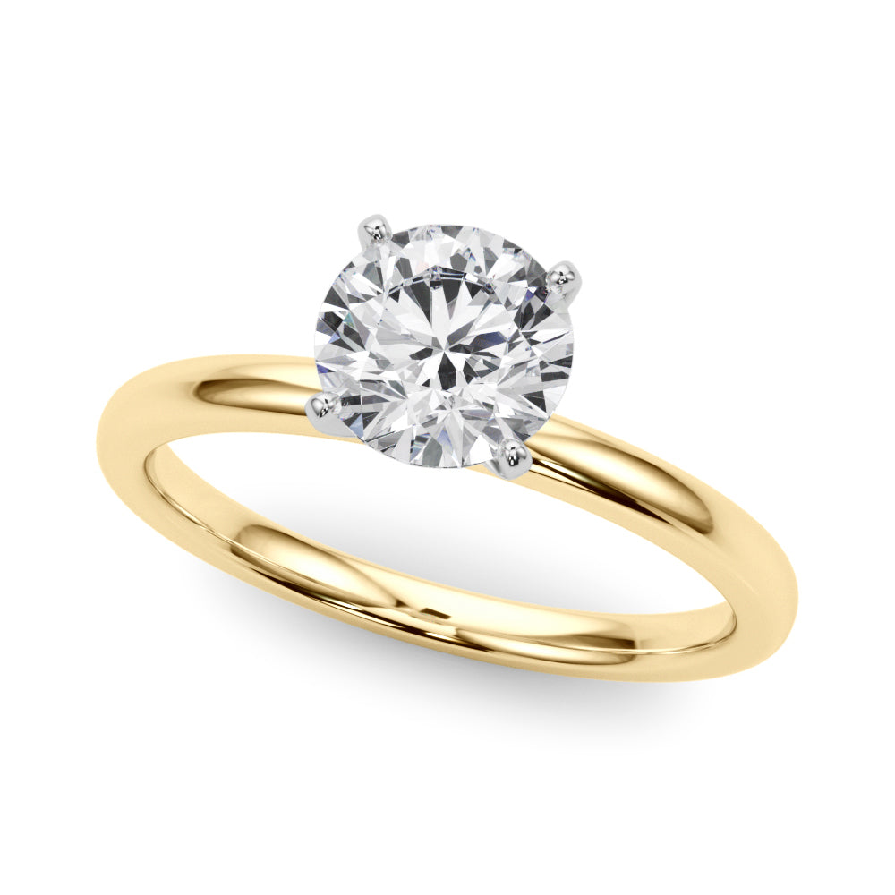 Classic Four-Prong Solitaire Diamond Engagement Ring