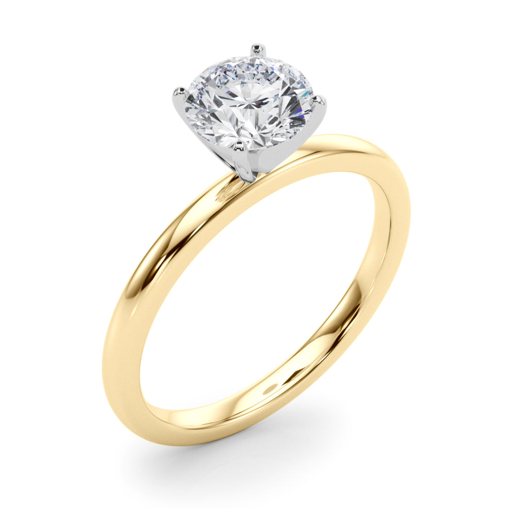 Classic Four-Prong Solitaire Diamond Engagement Ring