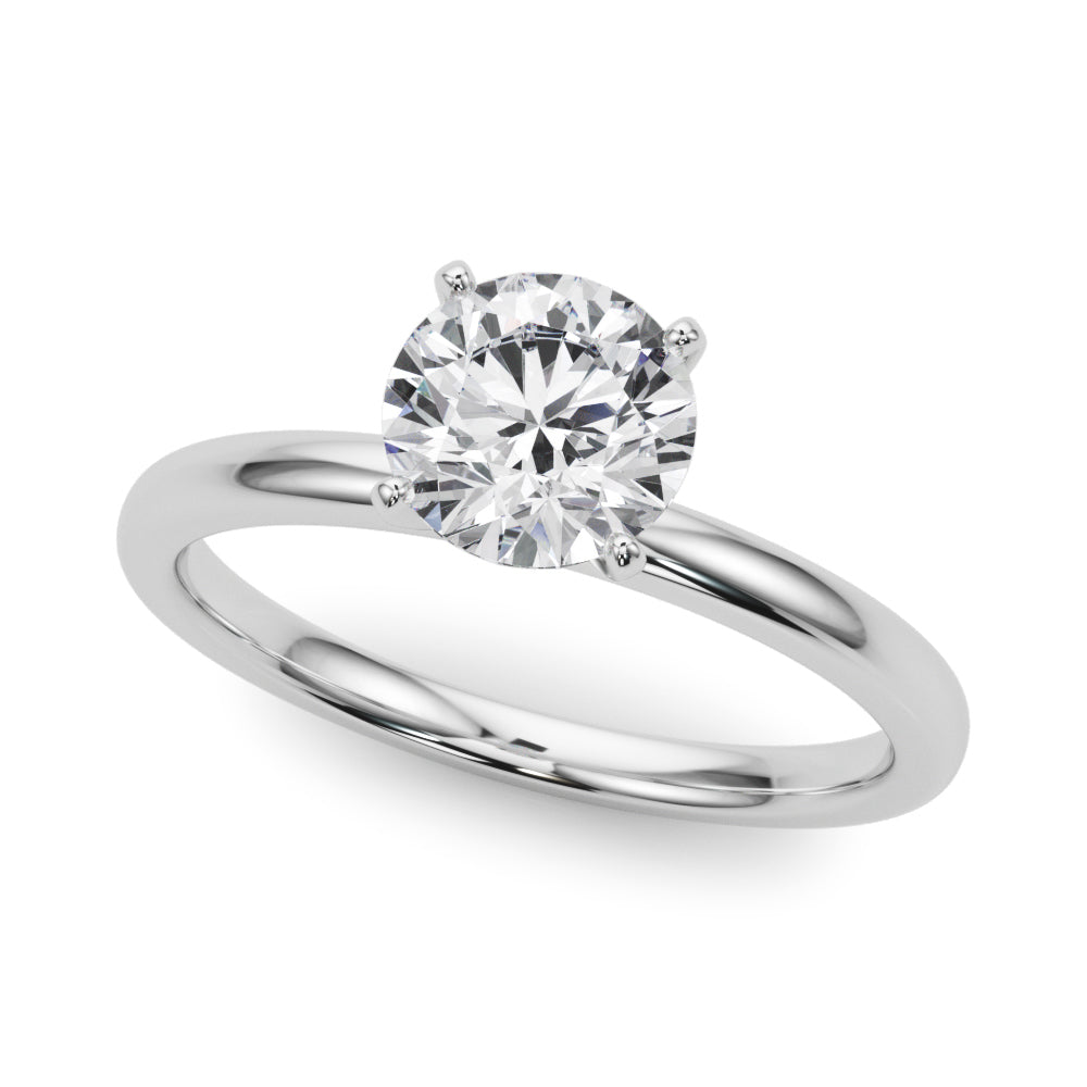 Classic Four-Prong Solitaire Diamond Engagement Ring