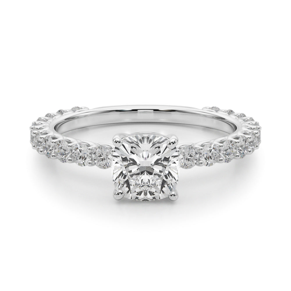 Scalloped Pavé Diamond Engagement Ring (2 ct. tw.)