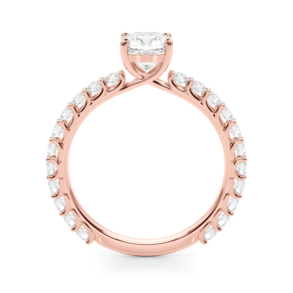 Scalloped Pavé Diamond Engagement Ring