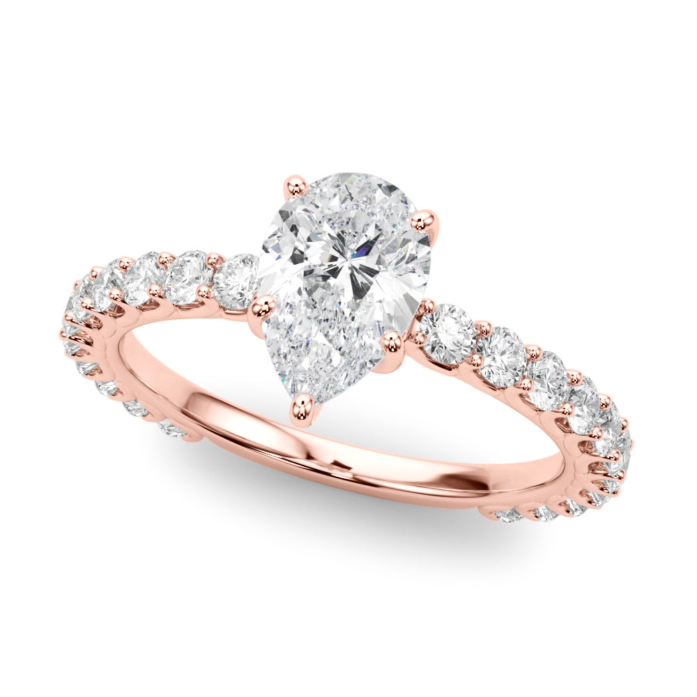 Classic Pavé Diamond Engagement Ring