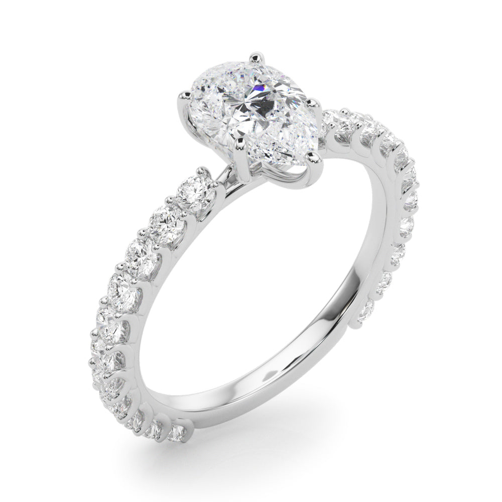 Classic Pavé Diamond Engagement Ring