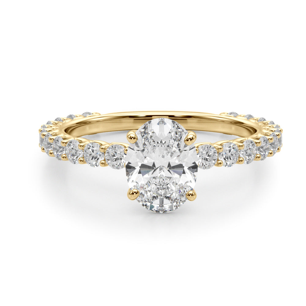 Classic Pavé Diamond Engagement Ring
