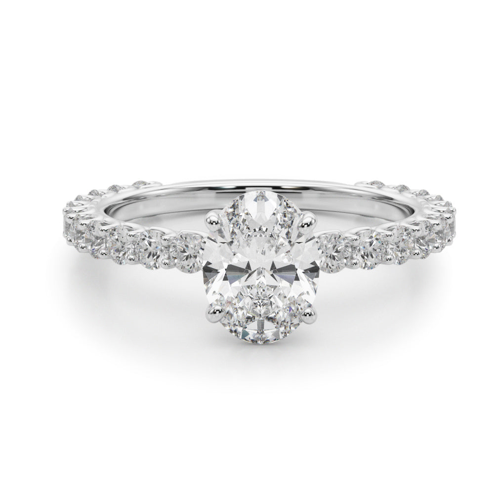 Classic Pavé Diamond Engagement Ring