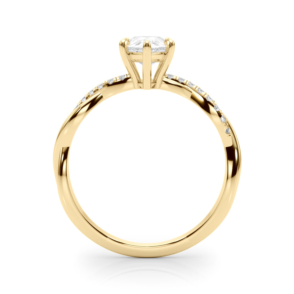 Petite Twist Diamond Engagement Ring