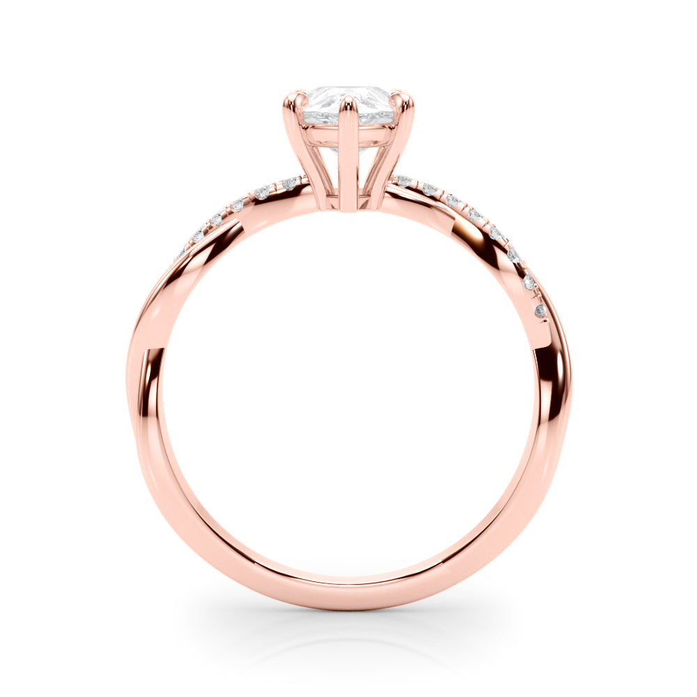 Petite Twist Diamond Engagement Ring