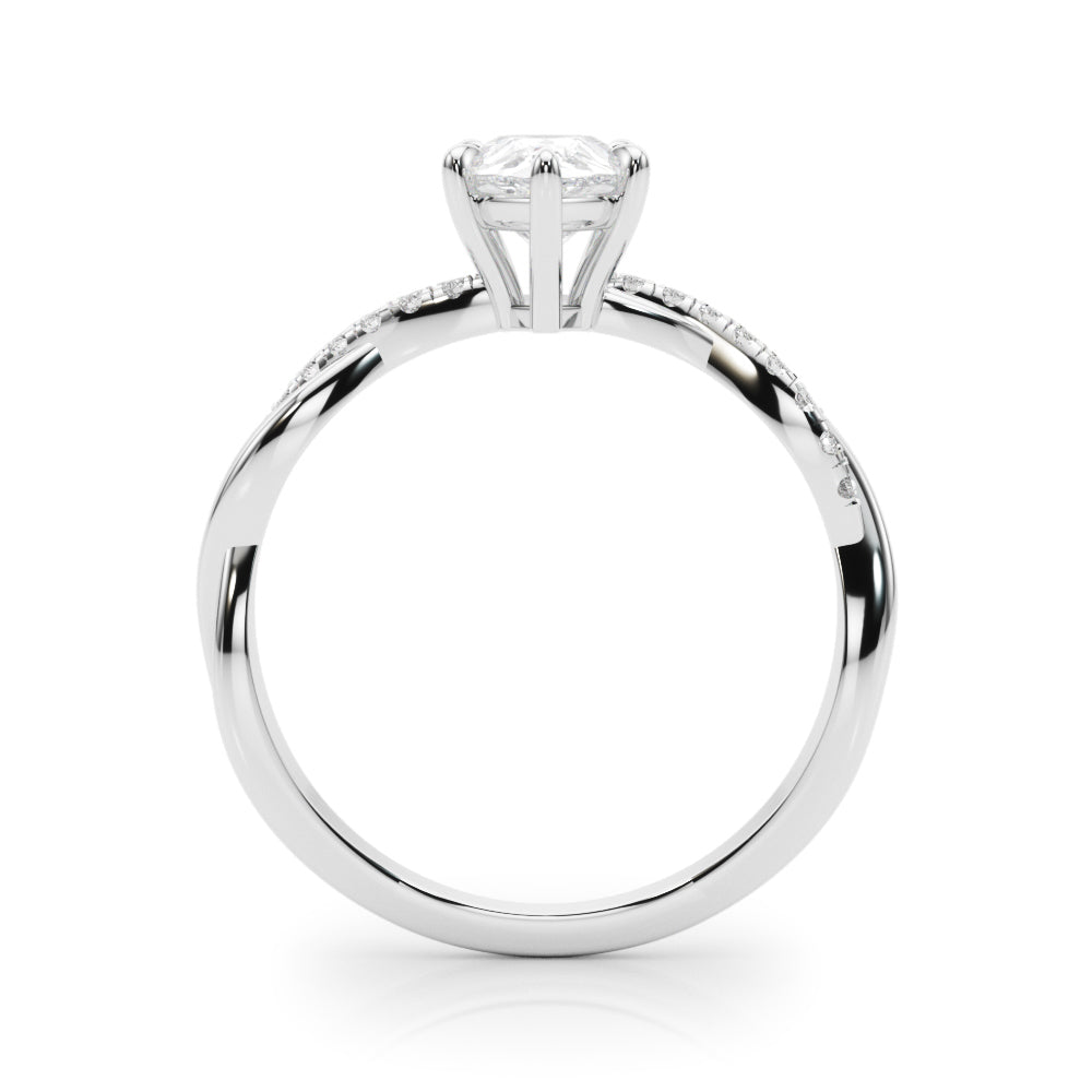 Petite Twist Diamond Engagement Ring