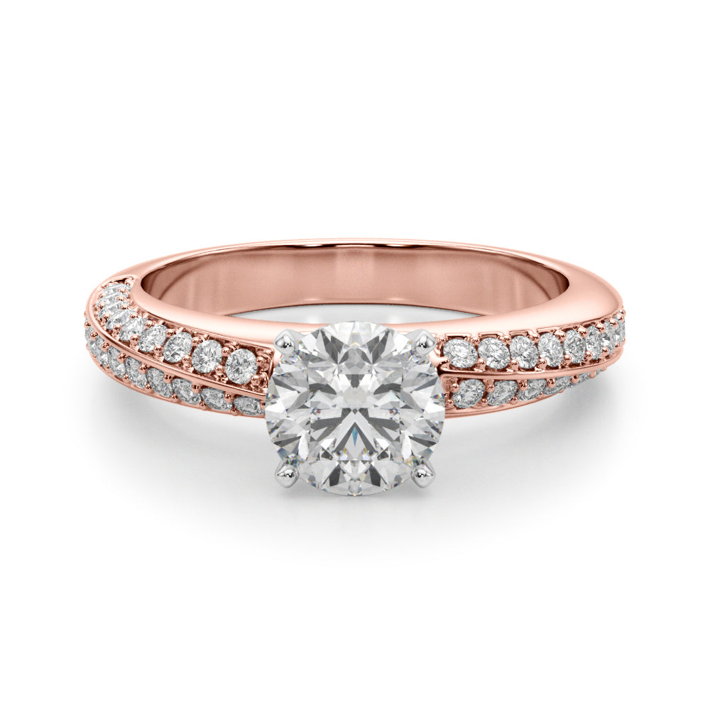 Channel-Set and Pavé Diamond Engagement Ring (3/8 ct. tw.)