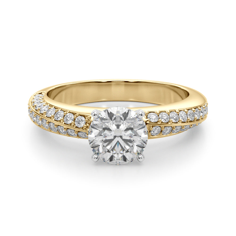 Channel-Set and Pavé Diamond Engagement Ring (3/8 ct. tw.)