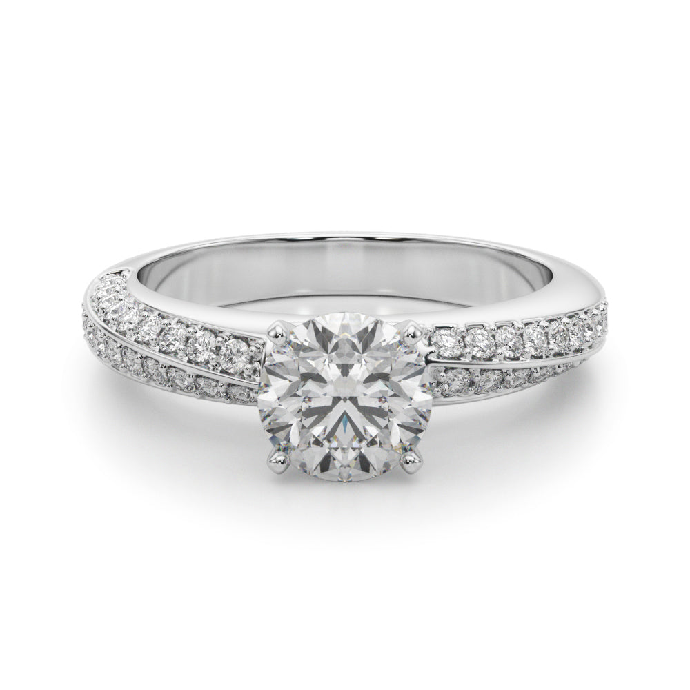 Channel-Set and Pavé Diamond Engagement Ring (3/8 ct. tw.)