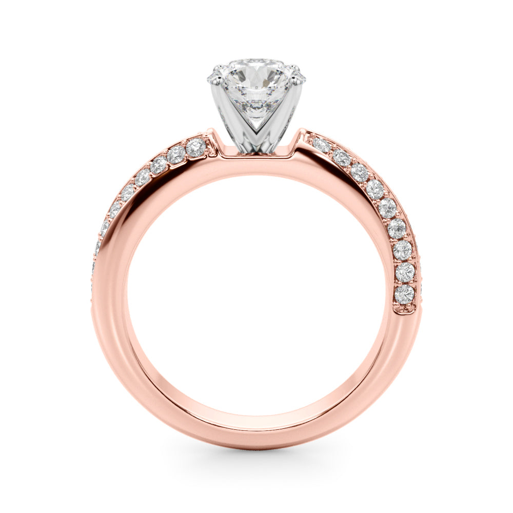 Channel-Set and Pavé Diamond Engagement Ring (3/8 ct. tw.)