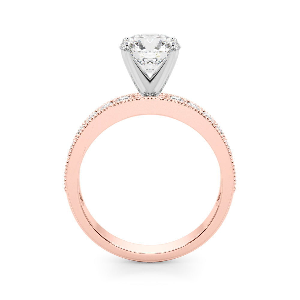 Milgrain Pavé Diamond Engagement Ring (7/8 ct. tw.)