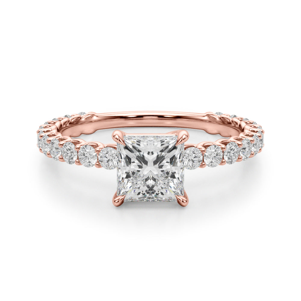 French Pavé Diamond Engagement Ring (1 7/8 ct. tw.)