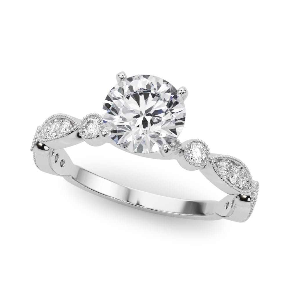 Vintage Milgrain Bezel-Set Diamond Engagement Ring (1/4 ct. tw.)