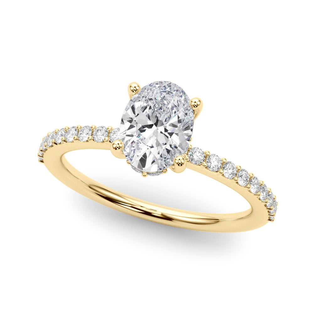 Petite Pavé Diamond Engagement Ring (1/3 ct. tw.)