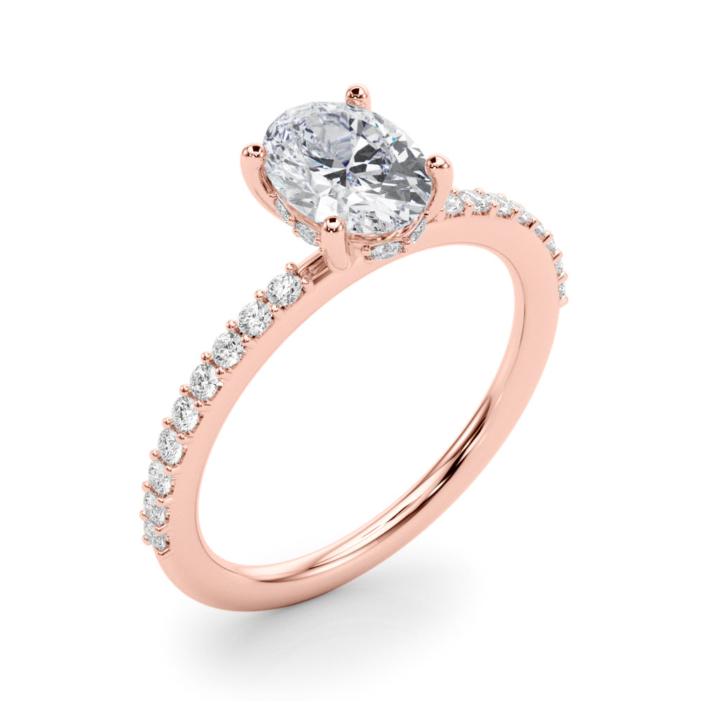 Petite Pavé Diamond Engagement Ring (1/3 ct. tw.)