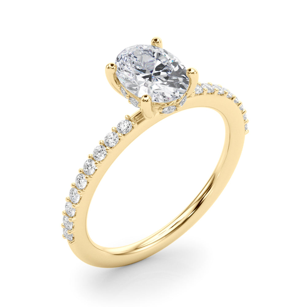 Petite Pavé Diamond Engagement Ring (1/3 ct. tw.)