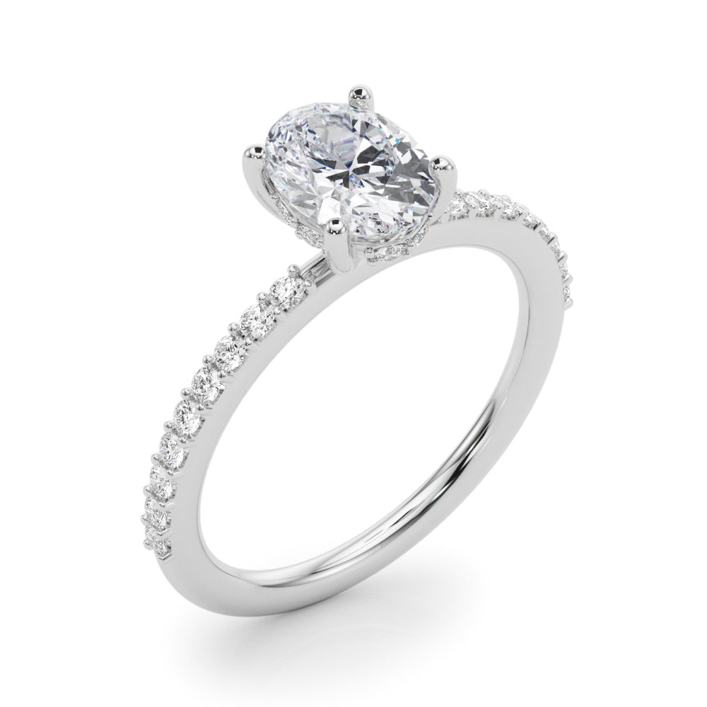 Petite Pavé Diamond Engagement Ring (1/3 ct. tw.)