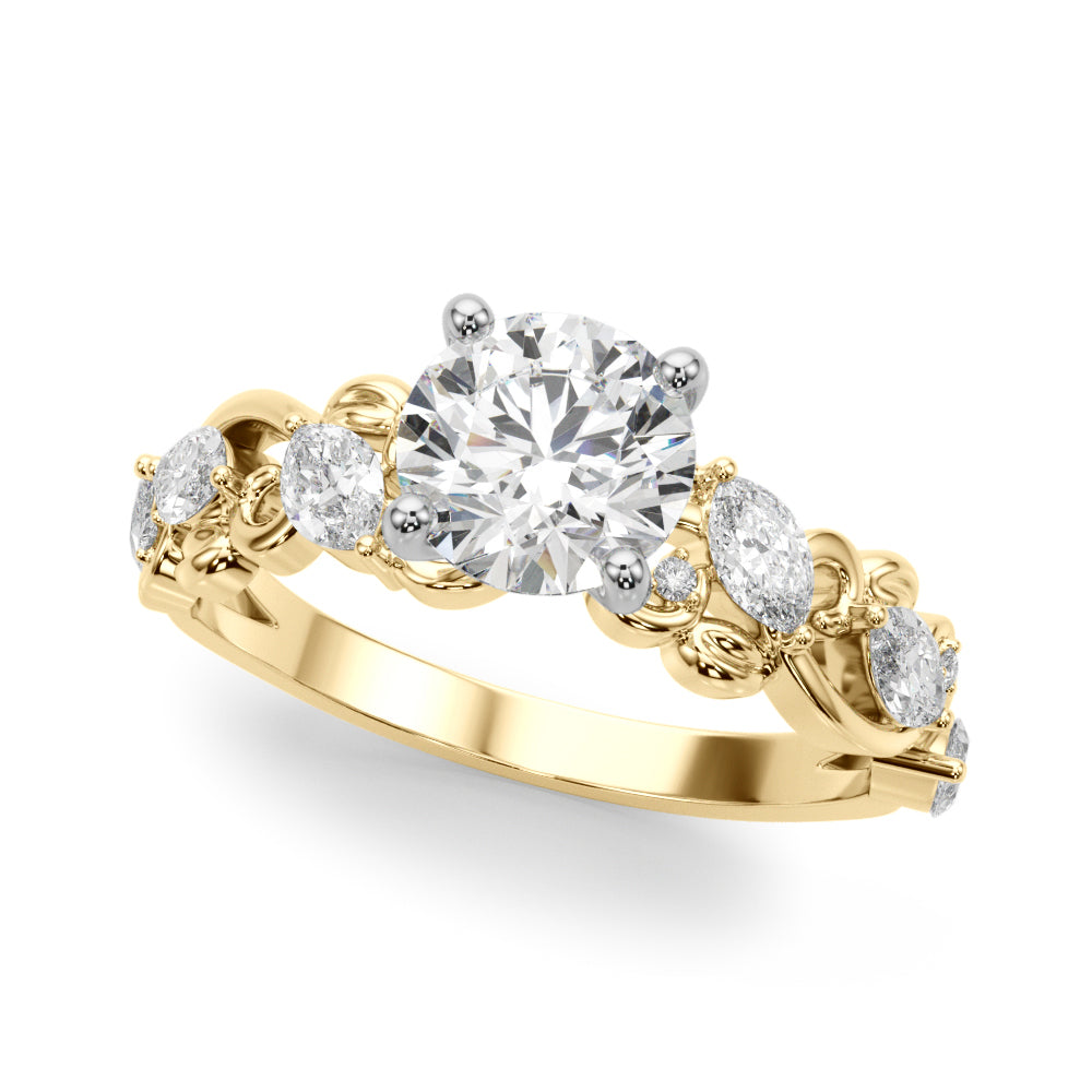 Romantic Marquise and Round Diamond Engagement Ring (3/8 ct. tw.)