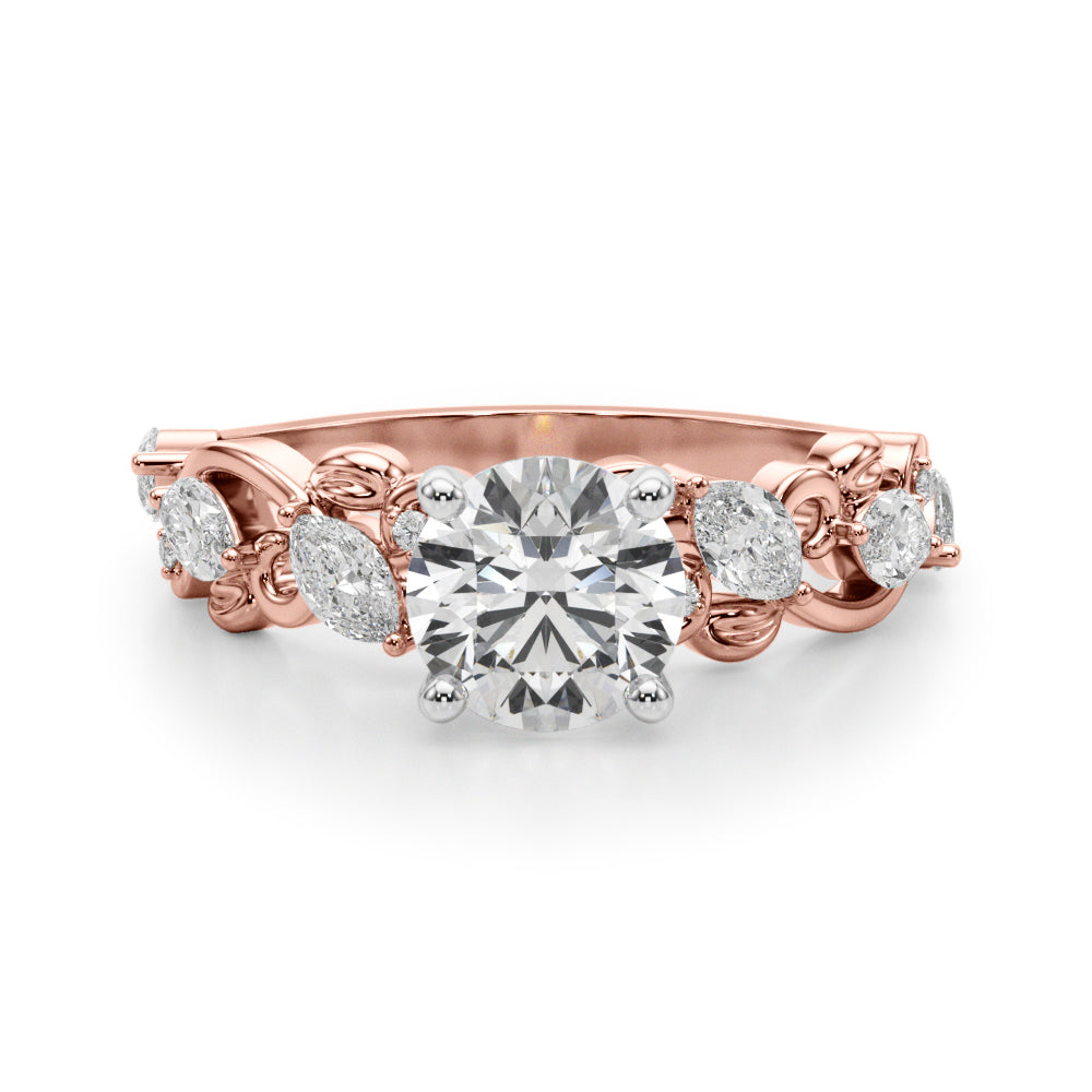 Romantic Marquise and Round Diamond Engagement Ring (3/8 ct. tw.)