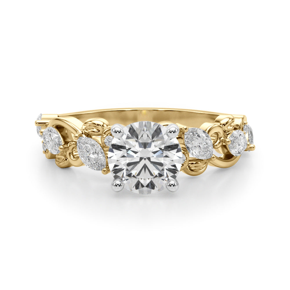 Romantic Marquise and Round Diamond Engagement Ring (3/8 ct. tw.)